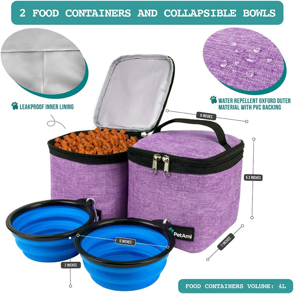 Ultimate Dog Travel Backpack - Airline Approved 27L Pet Supplies Bag in Stylish Purple