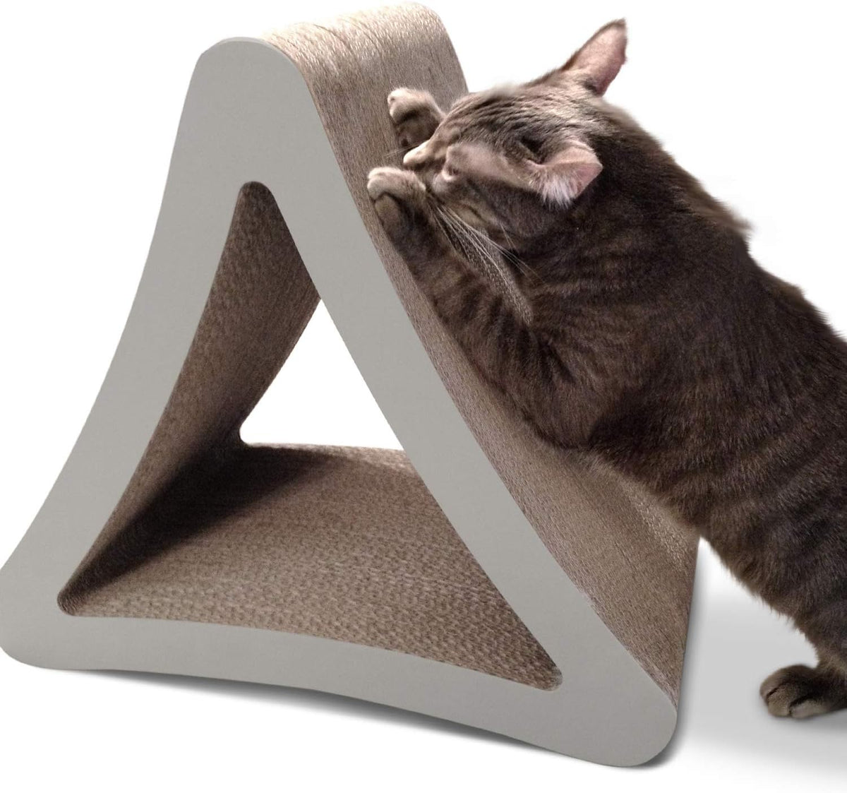 Transform Your Cat's Playtime with the 3-Sided Vertical Cat Scratching Post - Stylish Slate Grey Design
