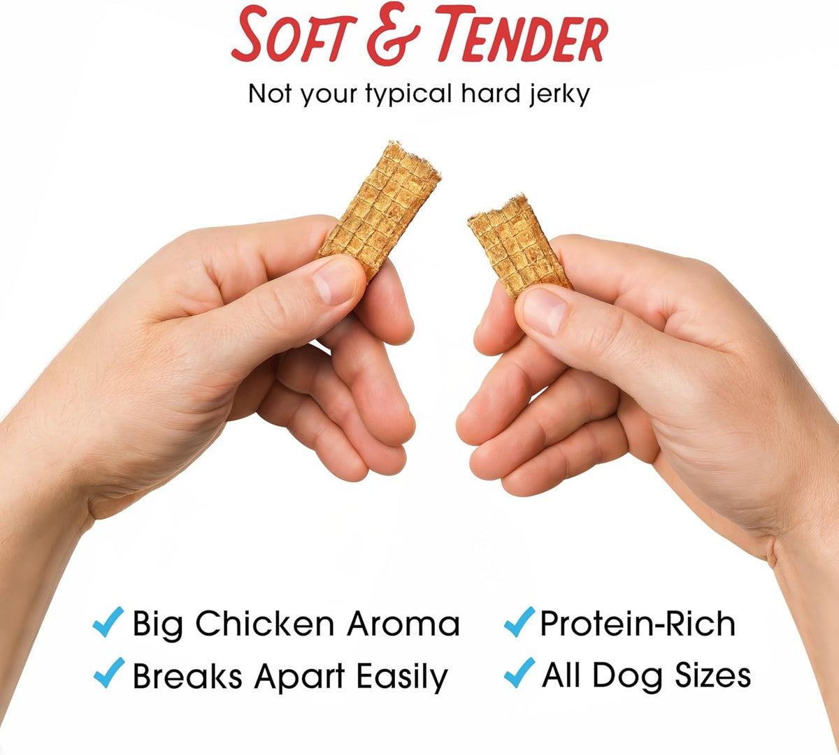 Irresistible Chicken Jerky Treats for Dogs - Premium Filler-Free Training Snacks, 3 Lb. Bag